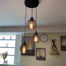 3 Light Industrial Pendant Lighting Ceiling Metal Caged Vintage Hanging Lamp Without Bulb Sale Banggood Com Arrival Notice