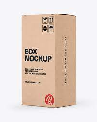 Download Kraft Box Mockup In Box Mockups On Yellow Images Object Mockups