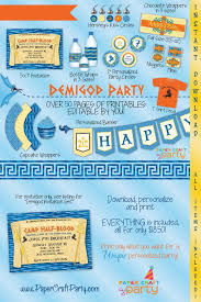 Printable Demigod Invite Decorations Demigod Party Kit Etsy Percy Jackson Birthday Percy Jackson Party Diy Birthday Party