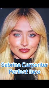 What would Sabrina Carpenter look like if she had a golden ratio face?  #sabrinacarpenter #goldenratioface #perfectface #fyp #growup #makeover