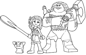 Coloriage Vaiana Lego A Imprimer