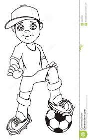 Trotzdem ist üben nicht immer ein vergnügen. Malen Sie Fussballspieler In Der Kappe Stock Abbildung Illustration Von Spieler Ziel 99302330