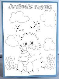 carte de paques relie les points dessin lapin a colorier coloriage animaux arctique gratuit
