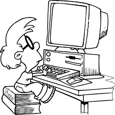 Affordable and search from millions of royalty free images, photos and vectors. Computer Kid Playing Coloring Page Computer Drawing Kids Computer Coloring Pages