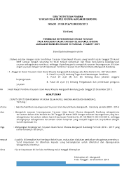 Berita acara pemilihan ketua organisasi. Surat Keputusan Perubahan Pengurus Yayasan