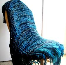 Infuse a bold look with blue cushions & throws. Amazon Com Throw Blanket Dark Teal Blue With Hints Of Emerald Green Handmade Fringed Throw Blanket Home Decor Interior Design Handmade In The Usa Handmade