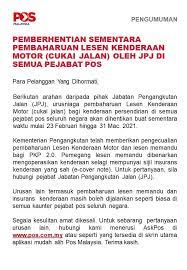 We did not find results for: Urusan Pembaharuan Lkm Di Pejabat Pos Dihentikan Buat Sementara Waktu Careta