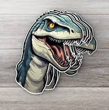 Clever Girl Sticker Raptor Head