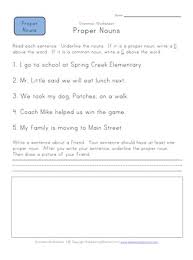 A proper noun names a special person, place, thing or idea. Proper Nouns Worksheet All Kids Network