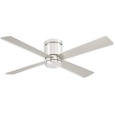 The low profile mount allows this indoor ceiling fan to hang flush in rooms with lower ceilings. 52 Fanimation Kwartet Damp Outdoor Flush Mount Ceiling Fan Fps8553bn Brushed Nickel