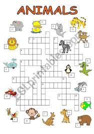 Every single day the doctor will come apart … A Crossword Puzzle On Animals Answer Key Included Hope You Like It Crossword Crossword Puzzle Activity Sheets For Kids