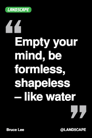 I Said Empty Your Mind Be Formless Shapeless Like Water Calm Relaxed Quote Land5cape In 2020 Relax Quotes Inspirational Quotes Life Quotes