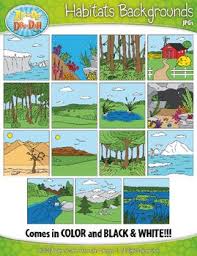 Animal Habitats Background Scenes Clipart Zip A Dee Doo Dah Designs In 2020 Animal Habitats Habitats Clip Art