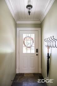 Timeless Farmhouse White Shiplap Ceiling Entryway In 2020 Shiplap Ceiling Shiplap Tongue And Groove Ceiling