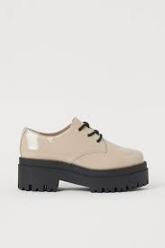 Tocuri înalte pantofi de nuntă balerine pantofi fără toc femeie. Pantofi Derby Cu PlatformÄ Bej Femei H M Ro