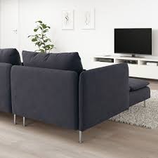 Soderhamn 4er Sofa Mit Recamiere Offenes Ende Samsta Dunkelgrau Ikea Osterreich Ikea Sofa Condo Living Room Ikea