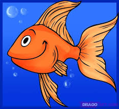 How To Draw A Cartoon Goldfish Cartoon Goldfish Turtle Drawing Guided Drawing