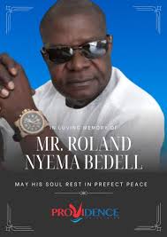 DEATH ANNOUNCEMENT: With sorrow and heartfelt gratitude for a life  well-lived, the Bedell, Scott, Vinton and Woods families announced the  passing of Mr. Roland Nyema Bedell who departed peacefully