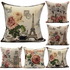 Shop the top 25 most popular 1 at the best prices! European Style Flower Eiffel Tower Printed Pillow Case Home Decor Sale Banggood Com Sold Out Arrival Notice
