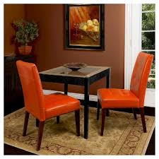 Most recent first date browse our wide selection of elaborately carved traditional dining chairs, or comfortably casual woven dining room chairs to match your style perfectly. Tufted Burnt Orange Leather Dining Chair Set Of 2 Christopher Knight Home Leather Dining Chairs Orange Dining Room Chairs Dining Chair Upholstery