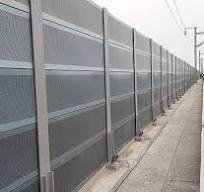 Perforated Noise Barrier Absorbs Traffic and Machine Noise