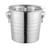 Hiroekza Insulated Ice Bucket Stainless Steel Drink Cooler Beverage Bucket for Wine Beer Chill Family Gathering Parties Cocktail Bar 100oz Silver