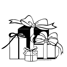 Single color design element isolated on white. Present Black And White Clip Art Christmas Presents Free Clipart Images Wikiclipart