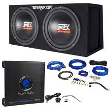 See more ideas about subwoofer wiring, subwoofer, car audio systems. Mtx Terminator Tne212dv 1000w Rms Dual 12 Subs Vented Subwoofer Box Amp Wires Audio Savings
