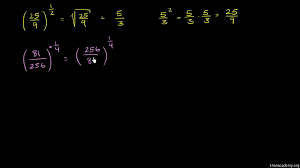  ( x) a 1 b \left  (x)^a\right^ {\frac {1} {b}}  ( x) a  b 1. Evaluating Fractional Exponents Fractional Base Video Khan Academy
