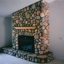 River Rock Fireplaces Fireplace Wall