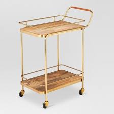 Glitzhome metal rolling kitchen utility serving bar cart mirror shelves trolley. Metal Wood And Leather Bar Cart Gold Threshold Gold Bar Cart Inexpensive Furniture Leather Bar