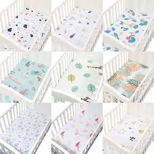 100 Cotton Crib Fitted Sheet Soft Baby Bed Mattress Cover Protector Elastic Bed Sheet Cartoon Newborn Bedding Woven Bed S Newborn Bed Baby Cribs Baby Mattress