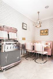Original Kitchen Furniture Fifties Style Original Pink Jukebox Matching Pink And White American Diner Style Table And S White Decor Statement Decor Furniture