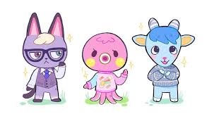 Cute Animal Crossing Art Of Raymond Marina And Sherb Art By Planetbunnie Animal Crossing Fan Art Animal Crossing Game Animal Crossing