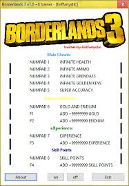 Borderlands 3 8 Trainer Fearless Cheat Engine