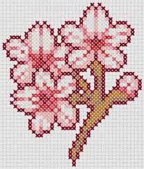 Free Japanese Cross Stitch Patterns Sakura Flowers Cross