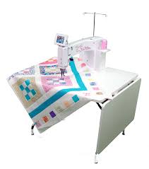 The drawers are inches deep by inches wide, designed not to fall out when opened. Handi Quilter Sweet Sixteen Quilting Table Extension