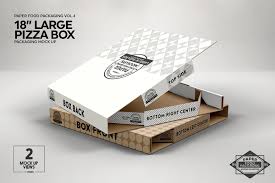 Large 18 Pizza Box Packaging Mockup Packaging Mockup Pizza Box Design Food Box Packaging