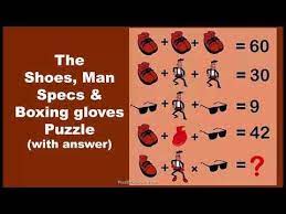 3 shoes 30 puzzle man. The Shoe Goggles Man And Boxing Gloves Puzzle Only For Genius Puzzle More Than 90 Will Fail To Solve This Ge Maths Puzzles Math Genius Puzzles And Answers