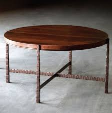 Wood selection includes mahogany, cherry, walnut, maple, red oak, white oak, spanish cedar, poplar, pecan hickory, supreme alder, and more upon request. Nash 36 Round Cocktail Table Iron Forged Base