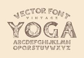Is yoga good for 70 year old woman? Decorative Alphabet In Ancient Style Yoga And Letters Indian Monk Man In Various Poses Old Font For Labels Vintage Typeface Editable And Layered Monogram Hand Drawn Sketch Vector Illustration Tasmeemme Com