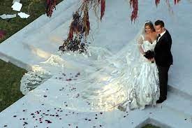 First Look At Holly S Fairytale Wedding Dress Celebrity Weddings Celebrity Wedding Dresses Fairy Tale Wedding Dress