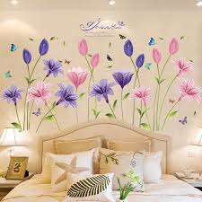 Featured items newest items bestselling alphabetical: Buy Warm Romantic Purple Flower Wall Stickers Living Room Bedroom Bedside Stickers Sofa Background Wall Lily Decorative Stickers Online In Thailand 608778509997