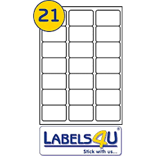 2.8125 w x 1.5 h print your own compostable labels. Buy A4 White Labels 25 Sheets Of 21 Labels Per Sheet Size 63 5x38 1mm Labels4u Branded Product Online In Mauritius B002lnn69q