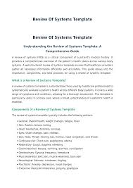 Image result for Review of Systems