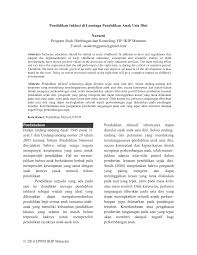 Pendidikan inklusif merupakan pendidikan yang diberikan kepada siswa dengan kebutuhan pendidikan inklusif ini merupakan bentuk dari aplikasi konsep lre. Nuraeni Pendidikan Inklusi Di Lembaga Paud Jurnal