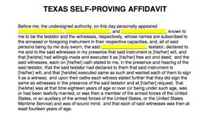Buzzle enlightens you on how to write a holographic will with examples. Free Texas Self Proving Affidavit Form Pdf Word Eforms