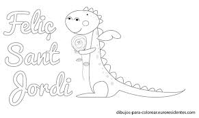 Sant Jordi Para Colorear