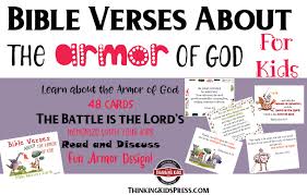 Preparing bible lessons from scratch is hard work. Bible Verses About The Armor Of God For Kids Bible Memory Verse Cards Thinking Kids