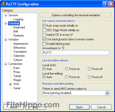 It supports several network protocols, including scp, ssh, telnet, rlogin, and raw socket connection. Download Putty 0 76 For Windows Filehippo Com